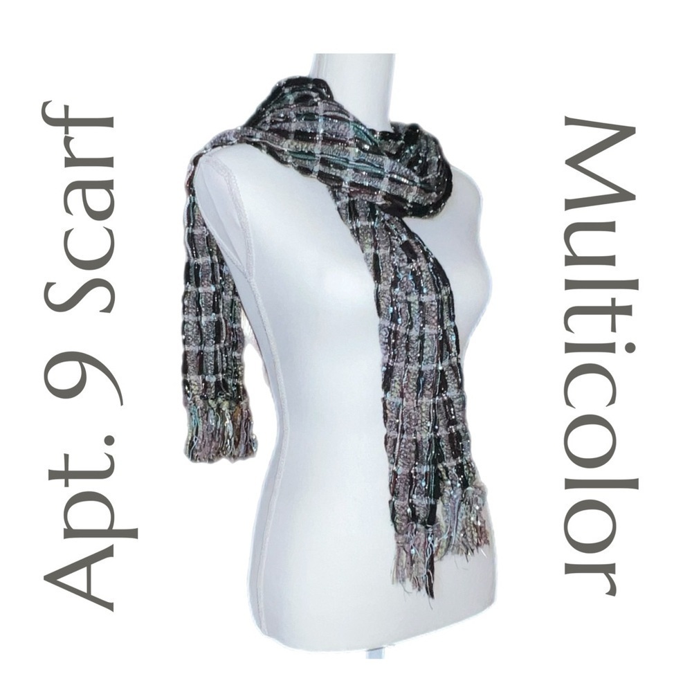 Apt. 9 Scarf‎ - Unique Multicolor With Silver Strands